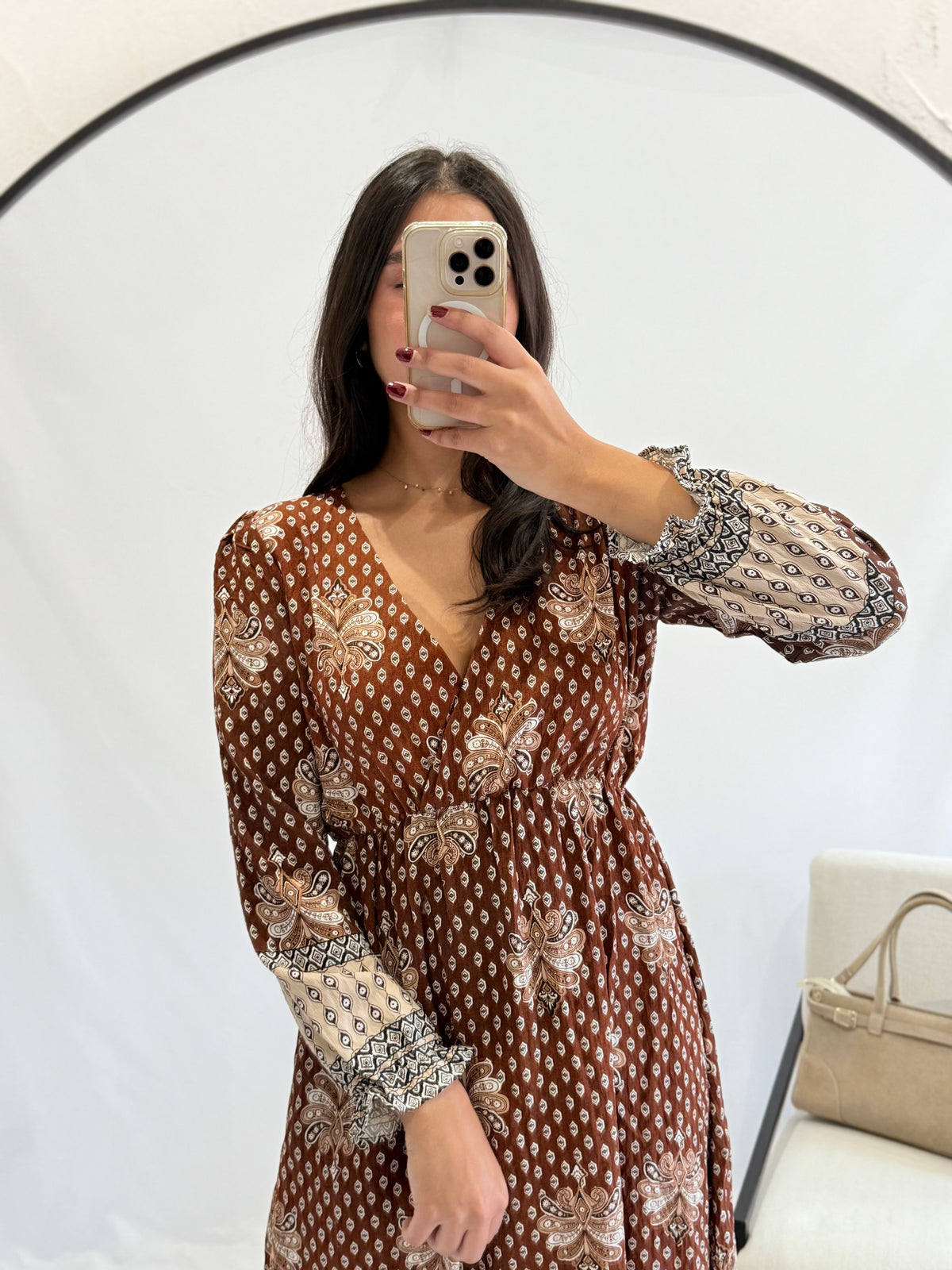 Robe longue café - Léa