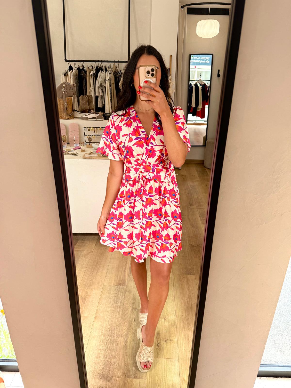 Robe fushia motifs - Olis