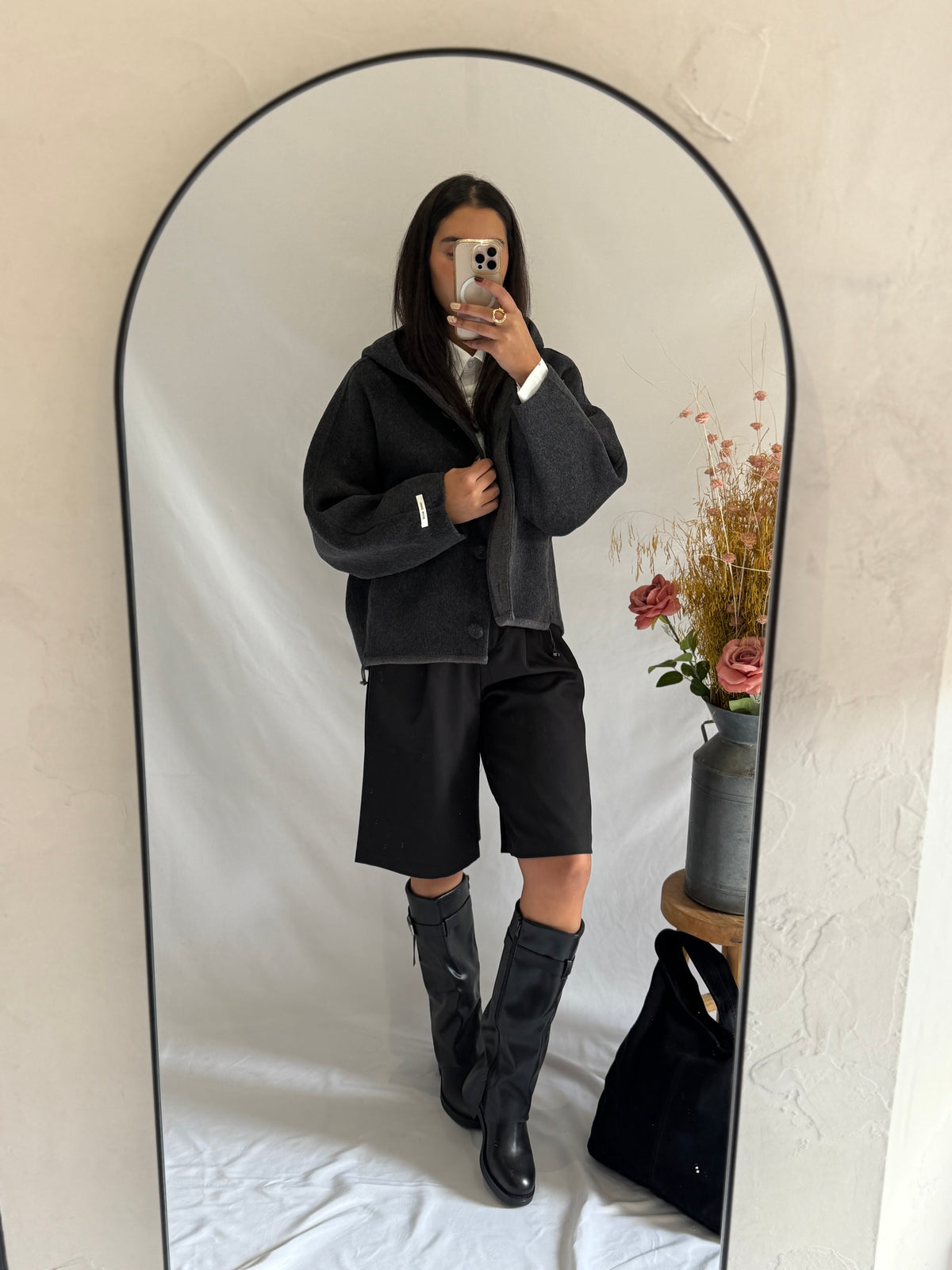 Manteau laine gris - Flora