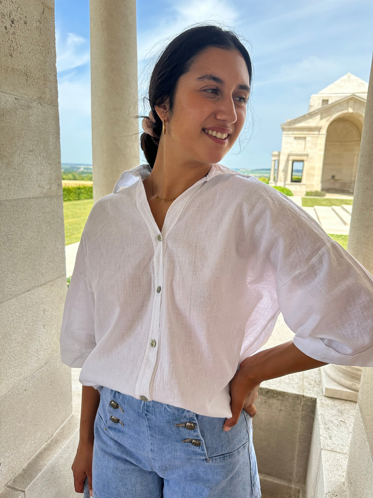 Chemise lin blanc - Tom