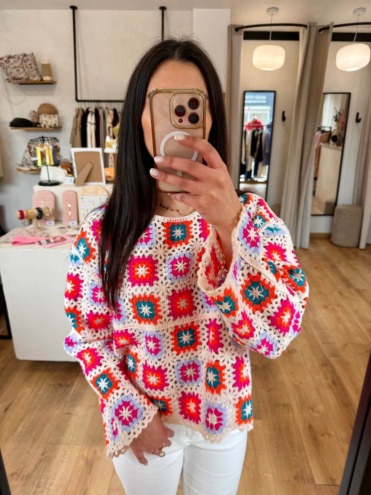 Haut crochet orange - Auguste