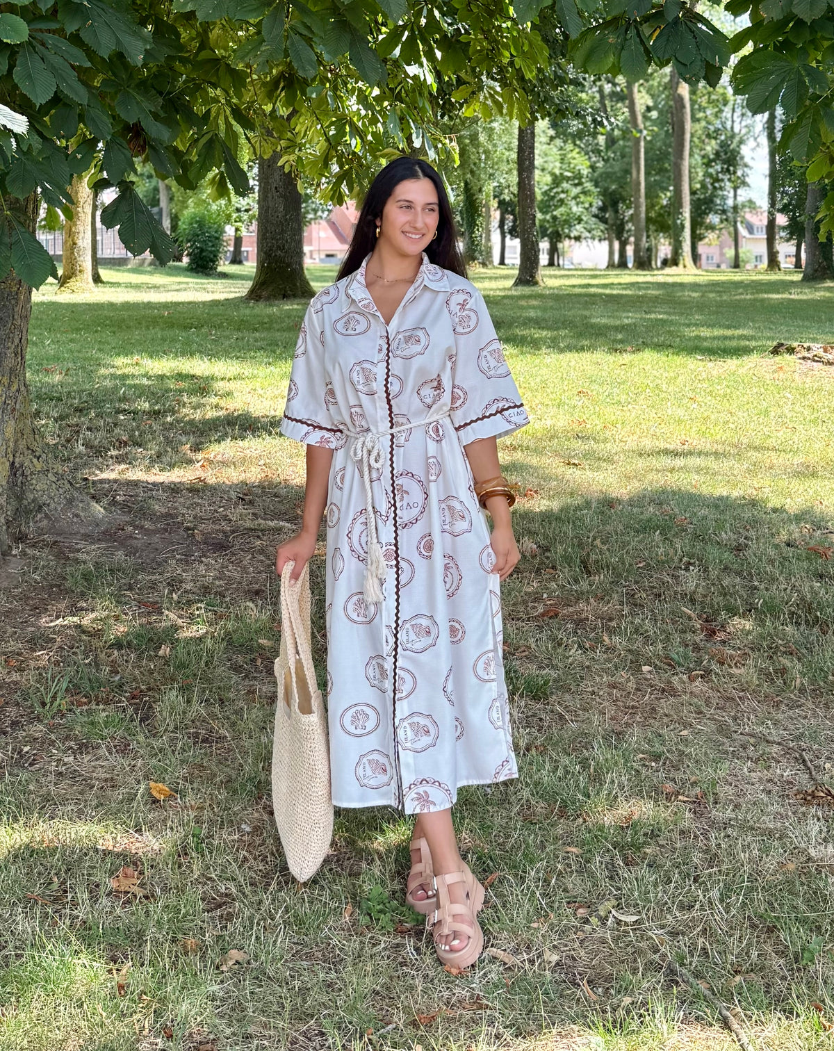 Robe longue motifs - amandine