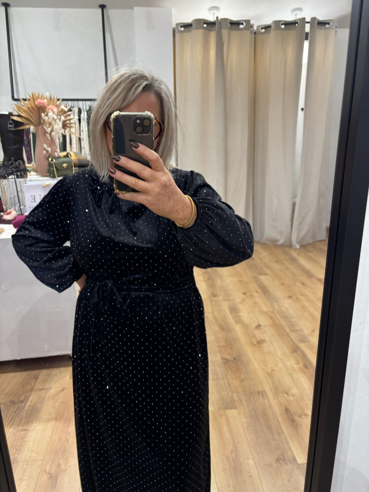 Robe velours noir GT - Astrid