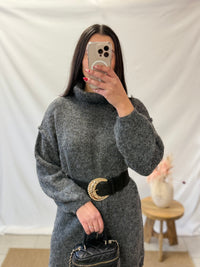 Robe pull gris foncé - Gulia