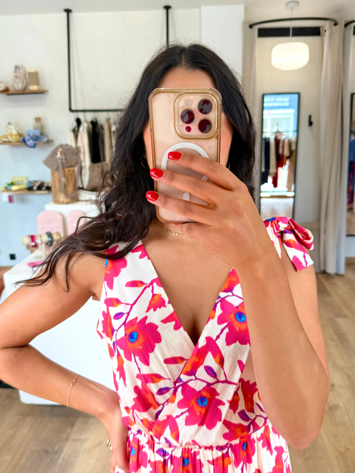 Robe longue fushia - Lola
