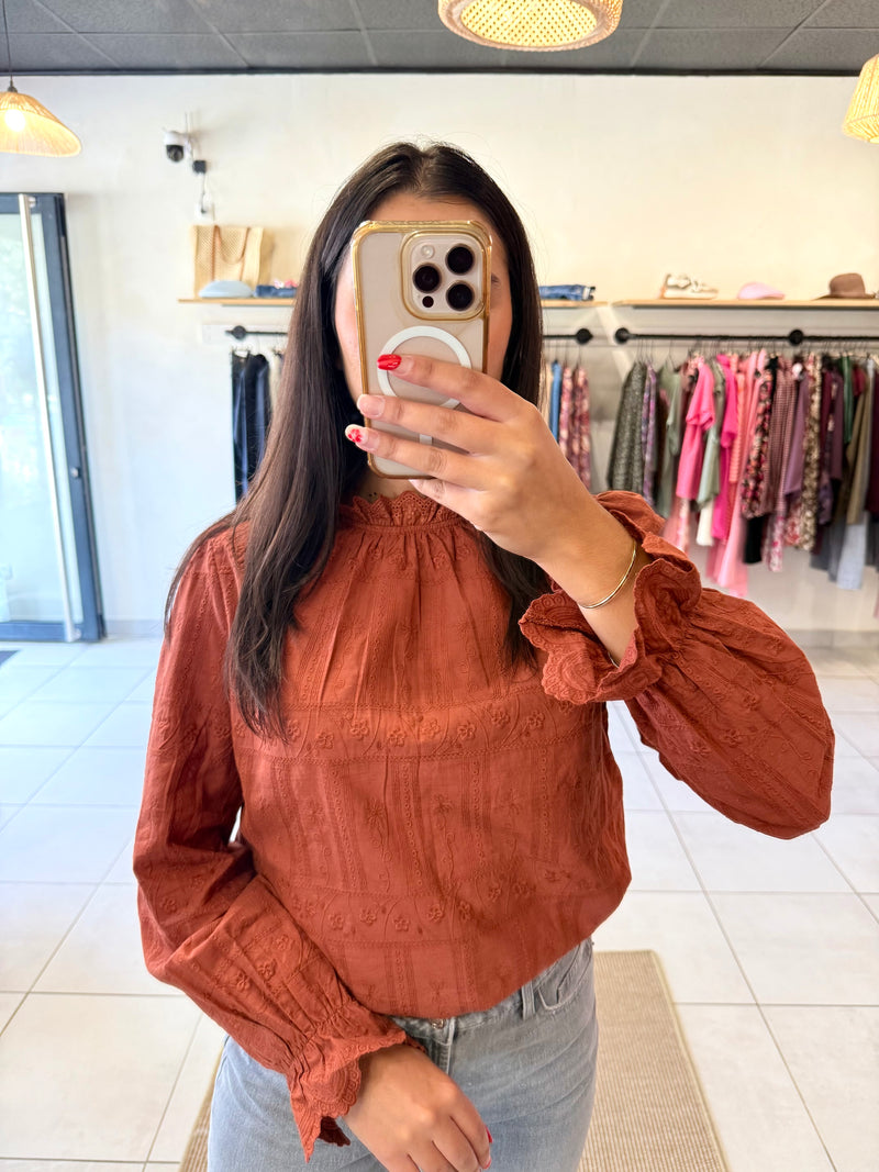 Blouse brun chaud - Manon