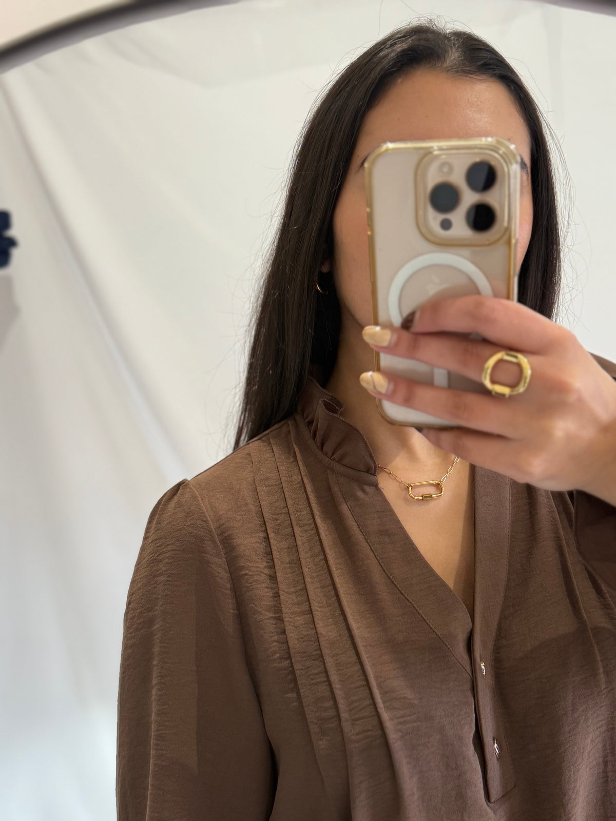 Blouse café- Astrid