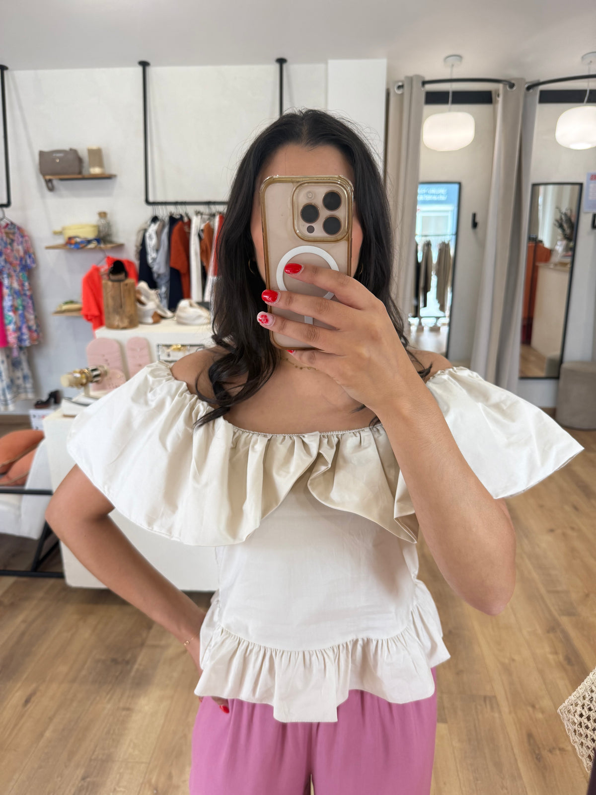Haut beige - Zelia