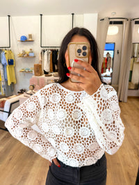 Haut crochet blanc-Romy