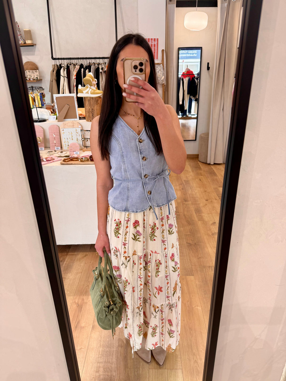Jupe longue motifs - Lila
