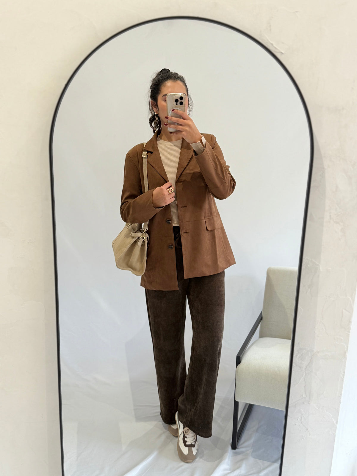 Blazer suédine Camel - Maddy