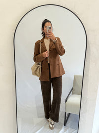 Blazer suédine Camel - Maddy