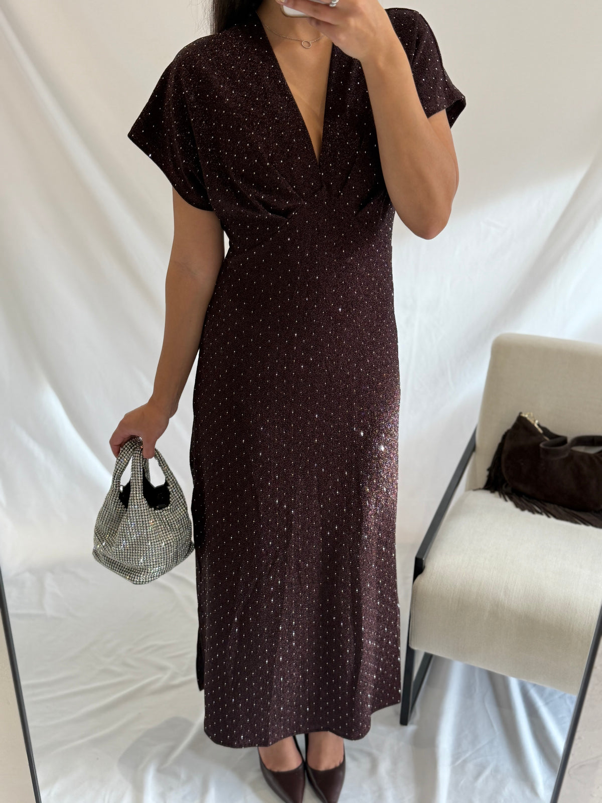 Robe choco paillettes - Aude