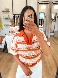 Haut crochet orange - Jules