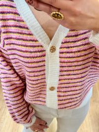 Gilet marinière beige - Lio