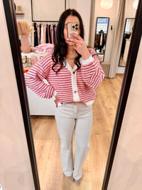 Gilet marinière beige - Lio