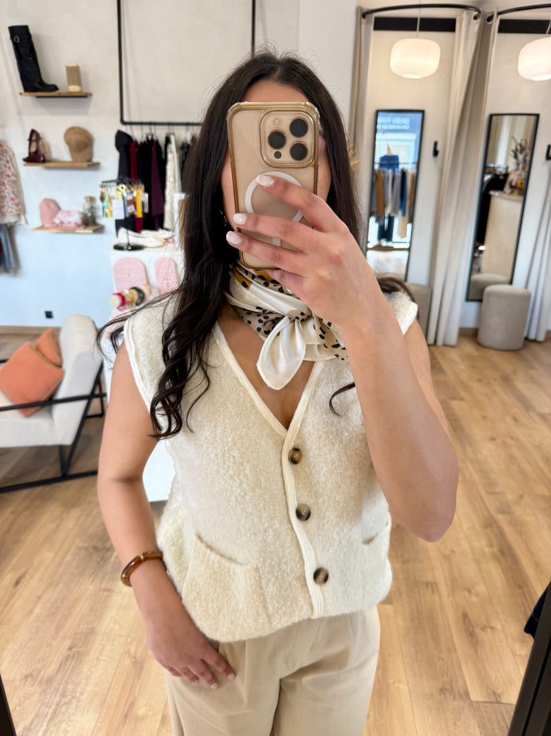 Gilet sans manche beige - Ambre