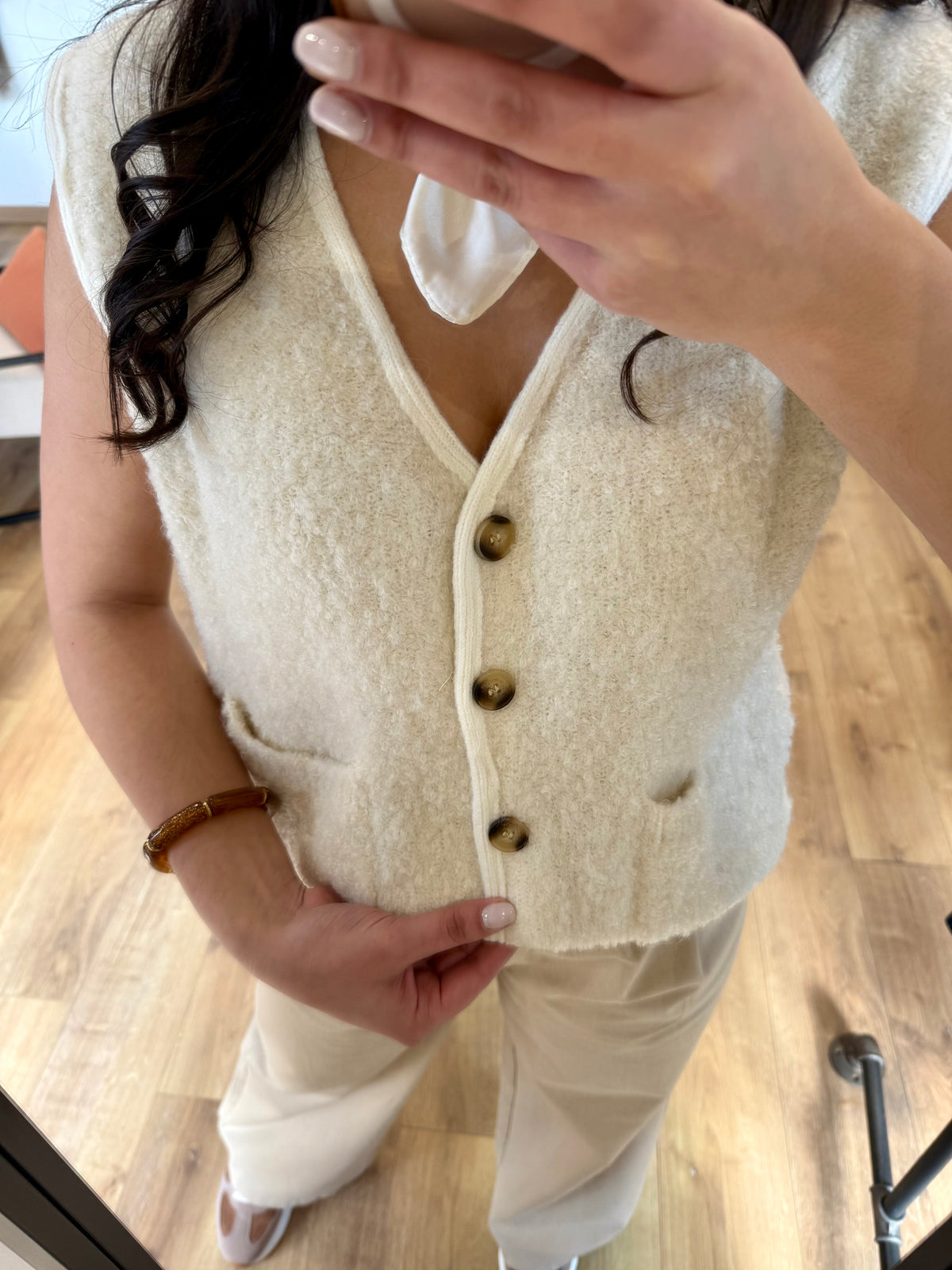 Gilet sans manche beige - Ambre