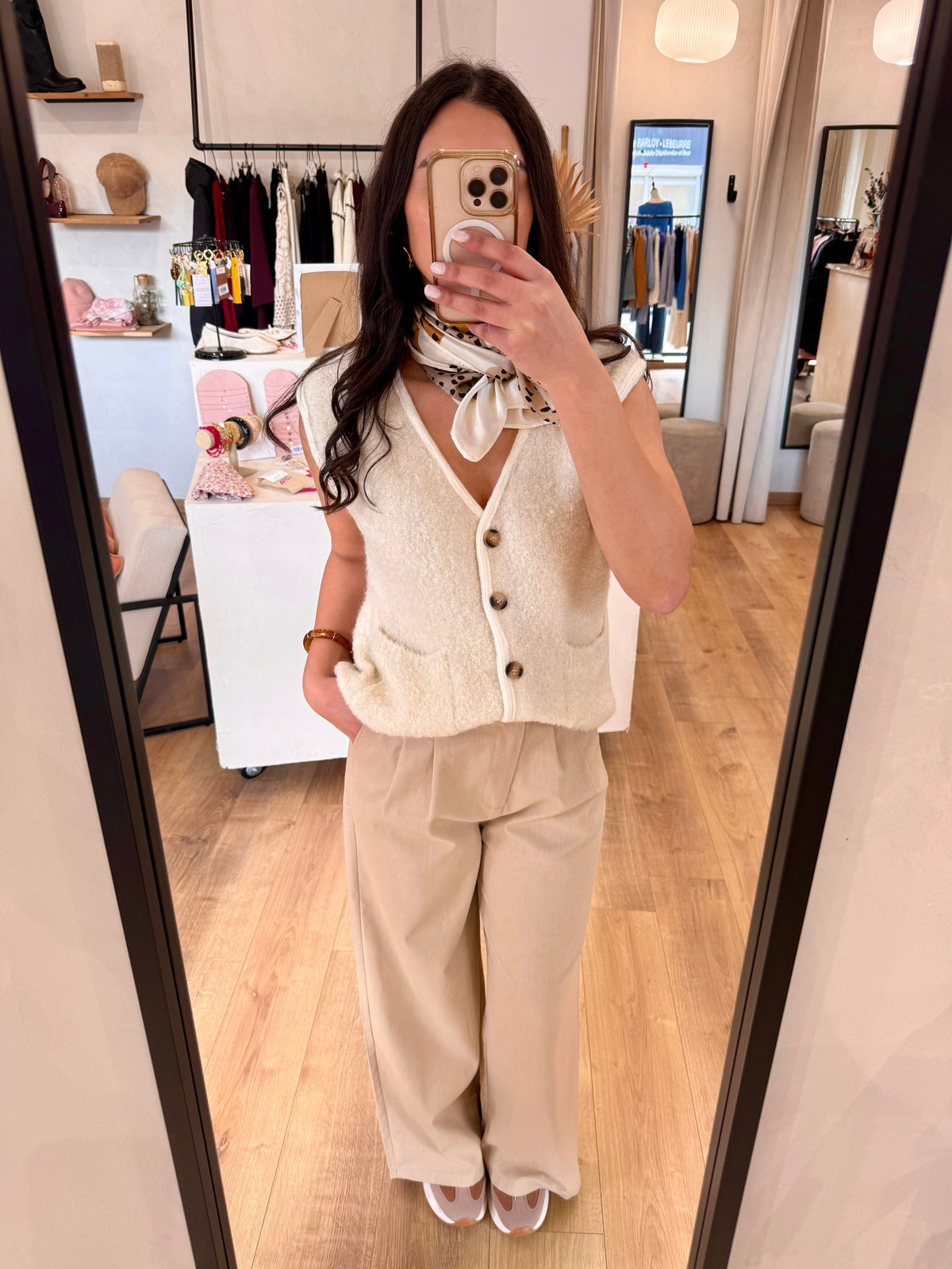 Gilet sans manche beige - Ambre