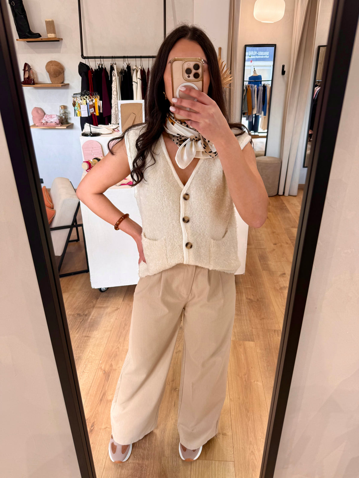 Gilet sans manche beige - Ambre