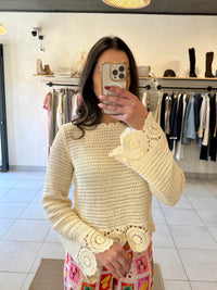 Haut beige crochet - Jules