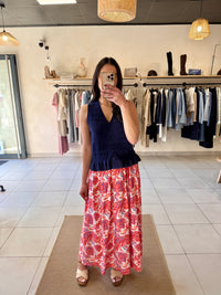 Haut broderie marine - Léo