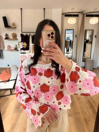 Haut crochet rose - Alba