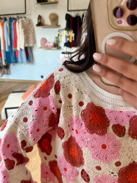 Haut crochet rose - Alba