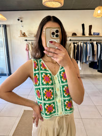 Haut crochet vert - Louis