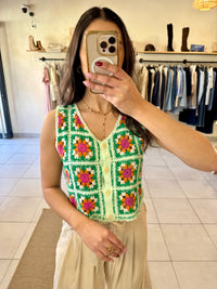 Haut crochet vert - Louis