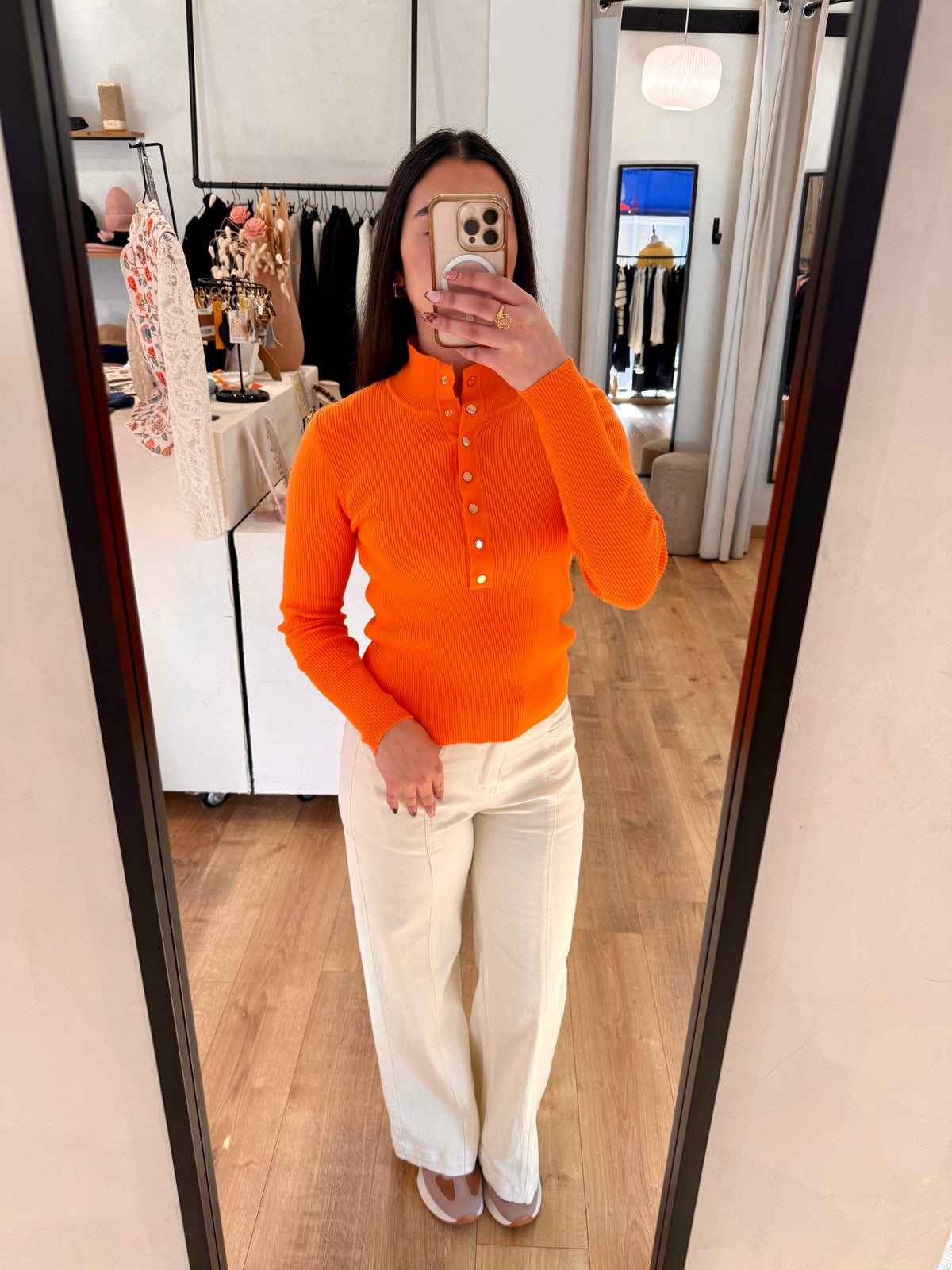Haut orange - Zolia