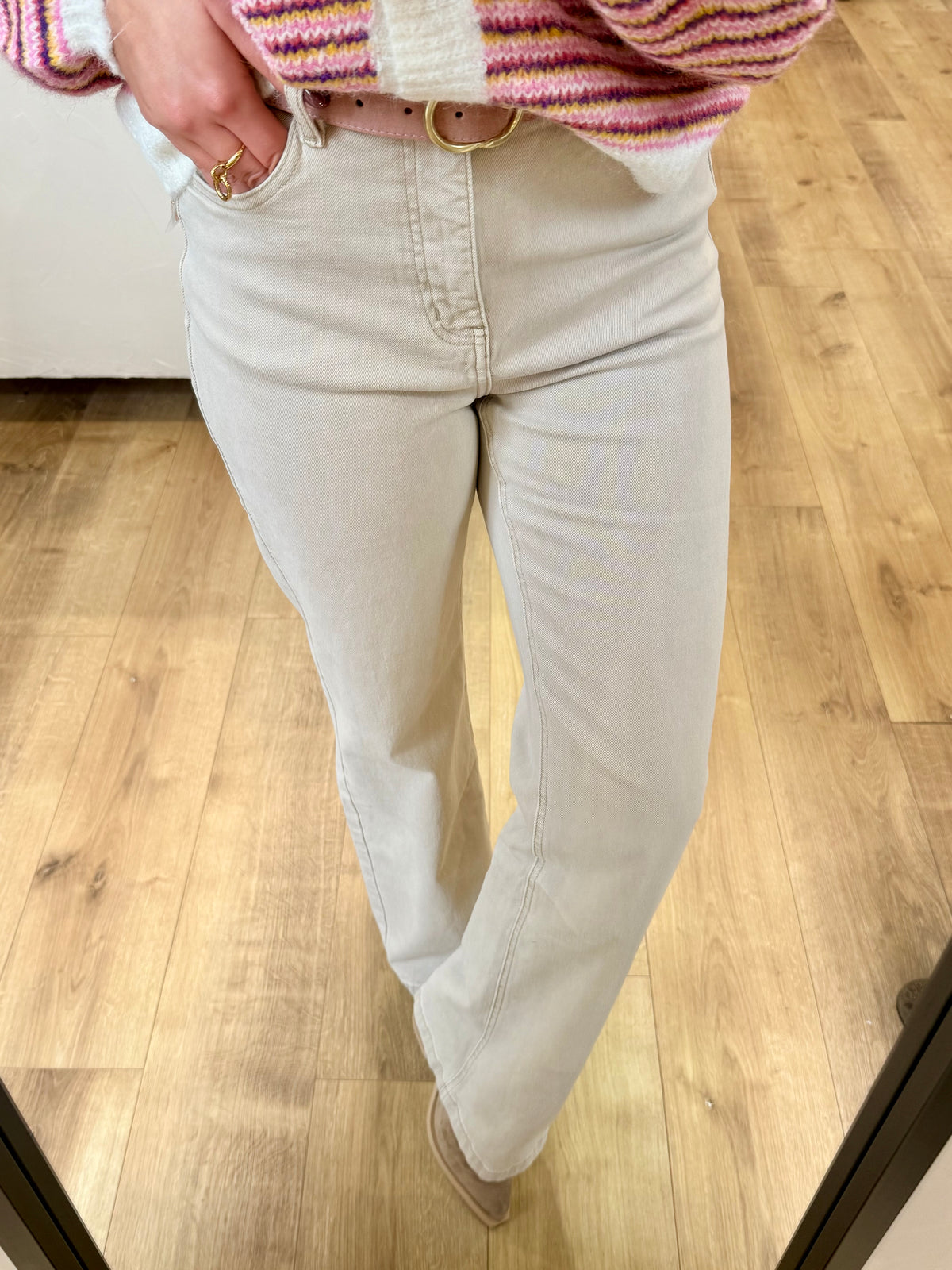 Jean taupe - Barbara