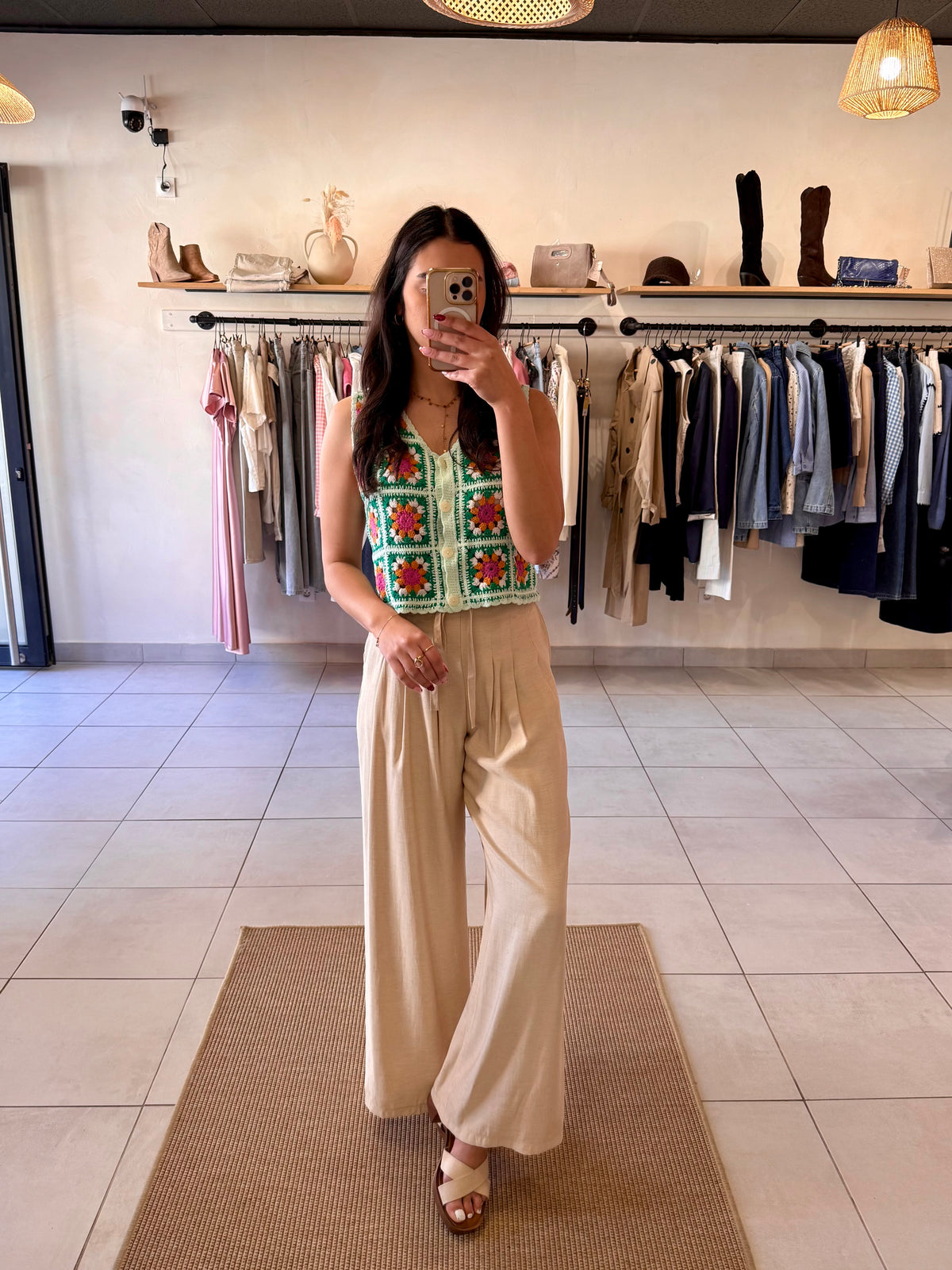 Pantalon fluide beige-Tom