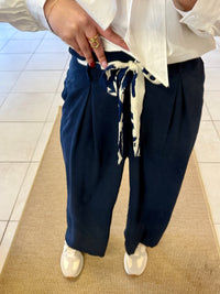 Pantalon fluide marine- Paula