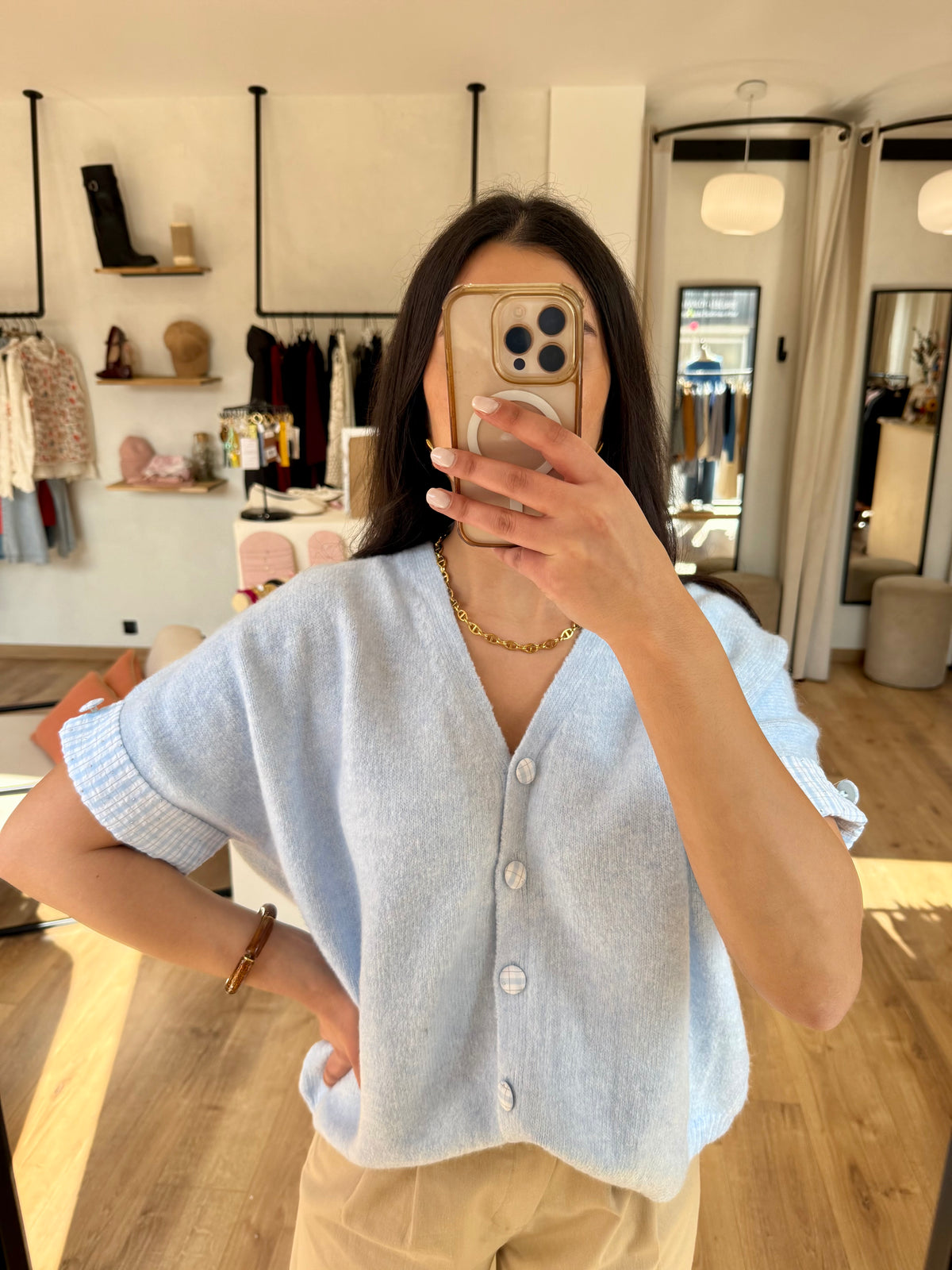 Pull bleu rayure - Celia