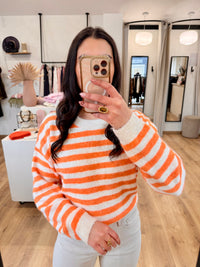 Pull rayure beige - Iris