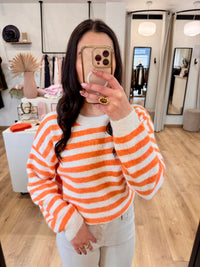 Pull rayure beige - Iris