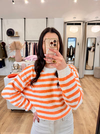 Pull rayure beige - Iris