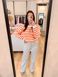 Pull rayure beige - Iris