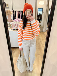 Pull rayure beige - Iris