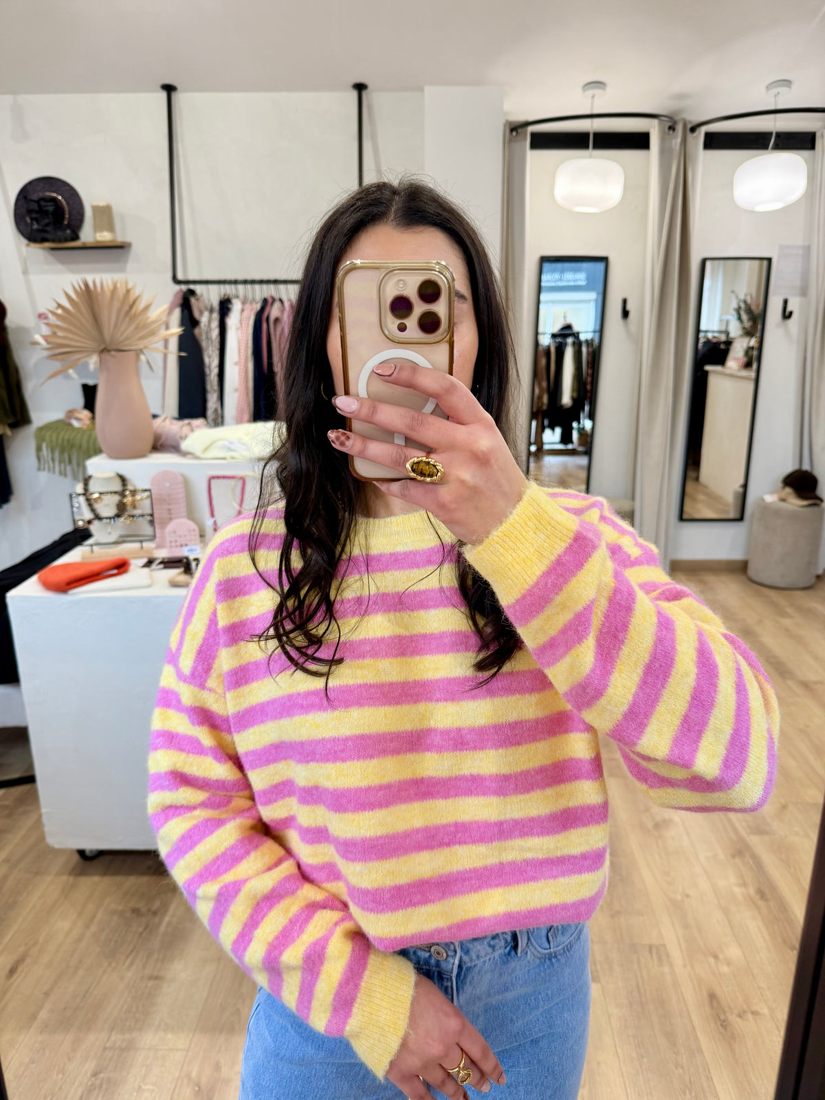 Pull rayure jaune - Iris