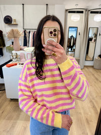 Pull rayure jaune - Iris