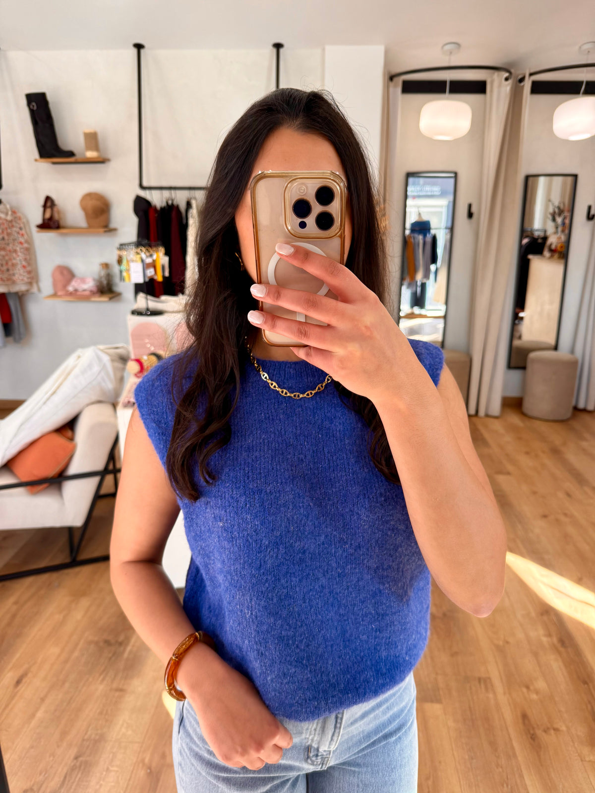 Pull sans manche - Royal