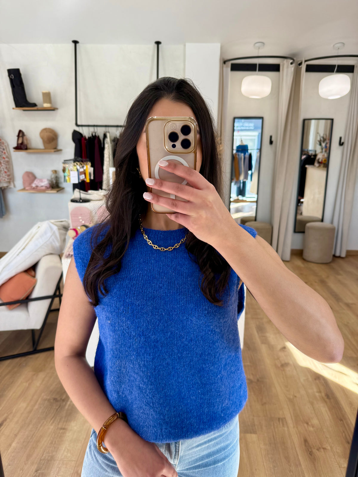 Pull sans manche - Royal