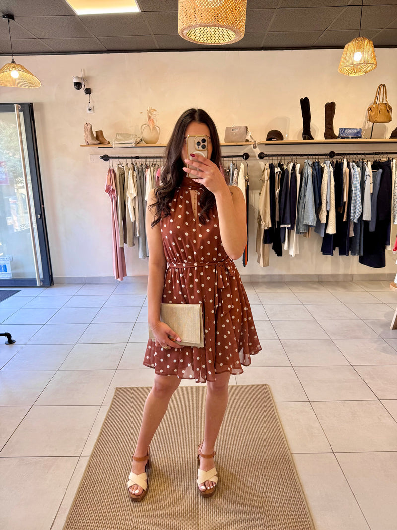 Robe Marron à pois-Ethan