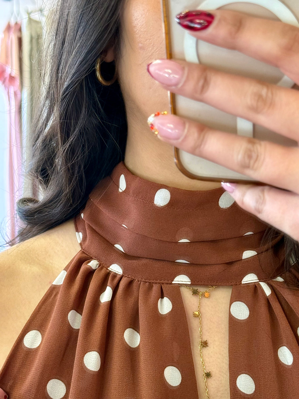 Robe Marron à pois-Ethan