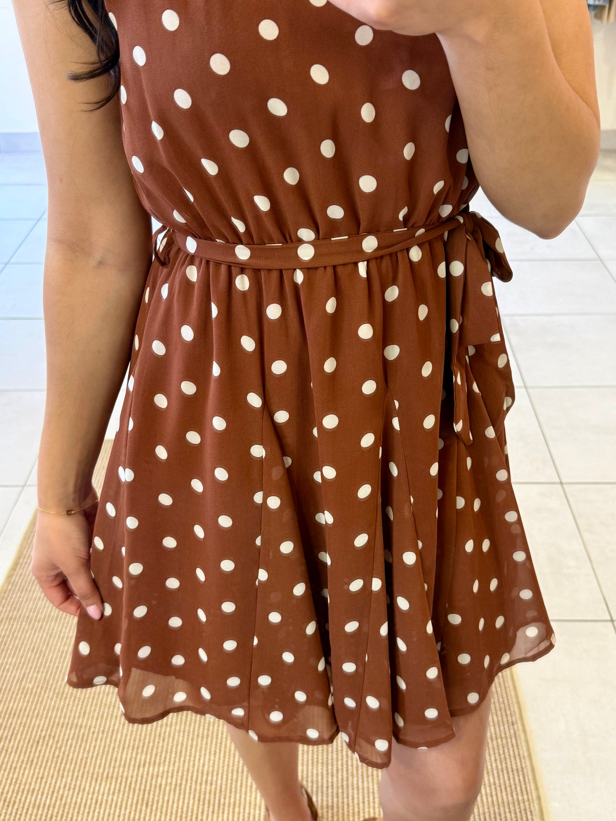Robe Marron à pois-Ethan