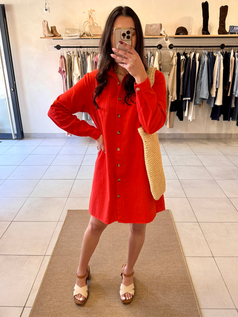 Robe corail-Elisa