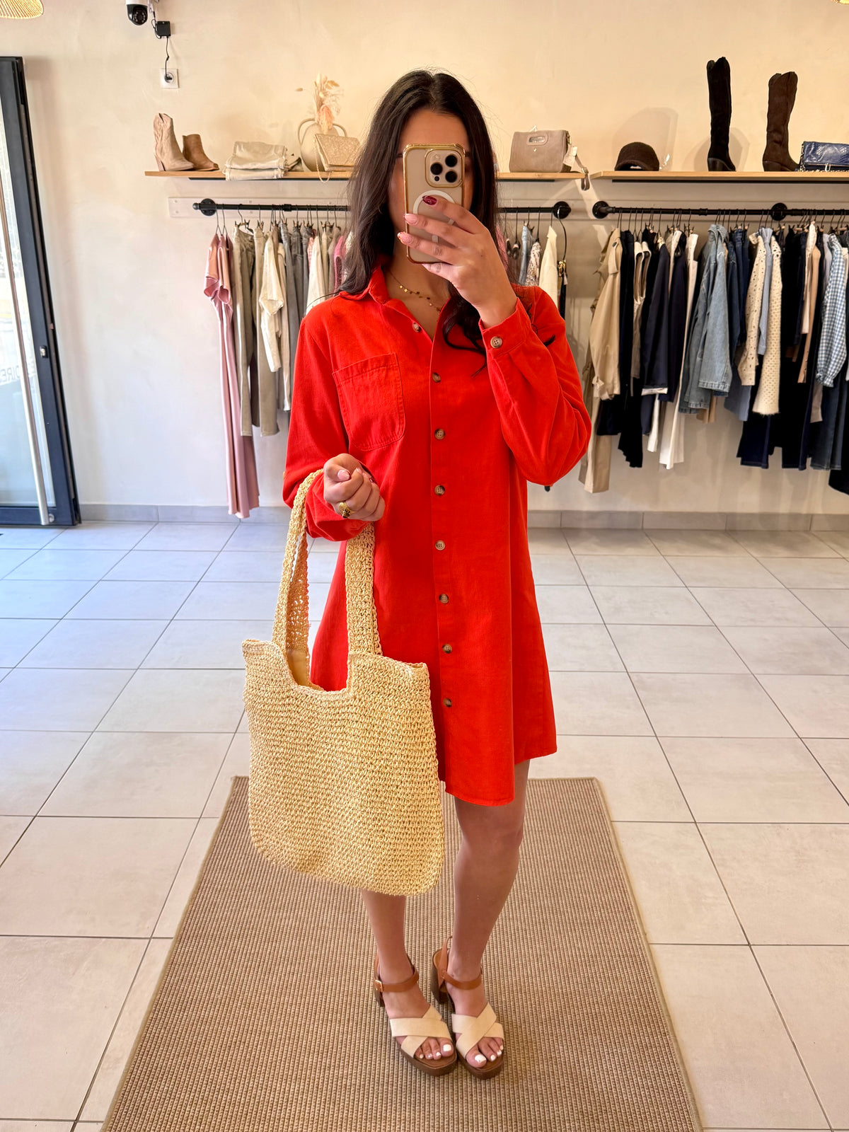 Robe corail-Elisa