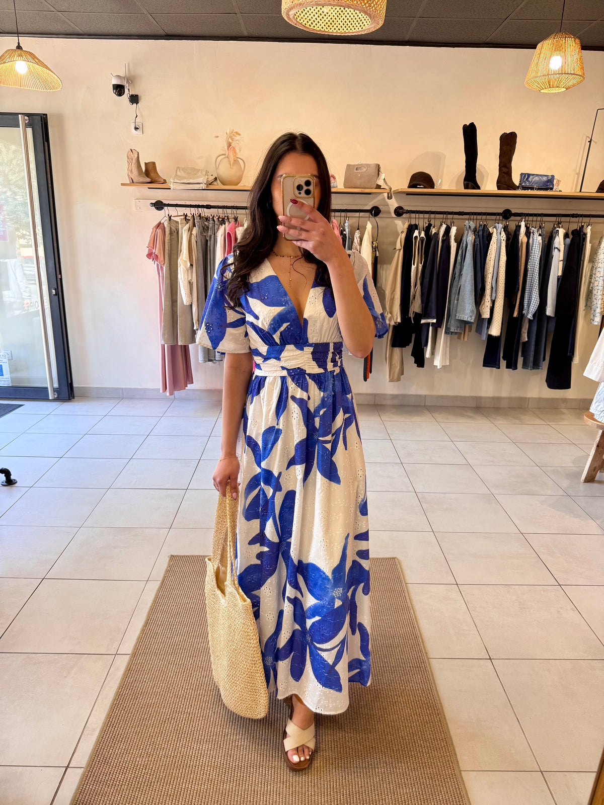 Robe longue bleu - Iris
